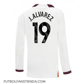 Manchester City Julian Alvarez #19 Segunda Equipación 2023-24 Manga Larga